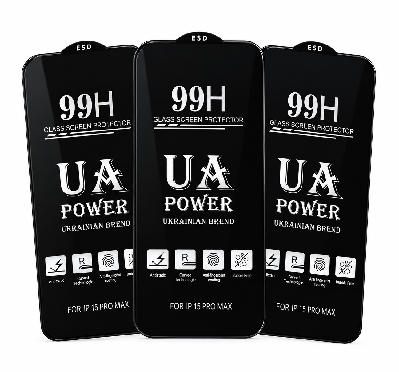 Комплект защитных стекол 9H для iPhone 11 Pro Max — 3 шт.